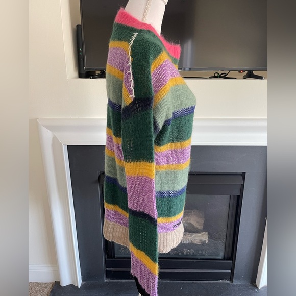 NEW YanYan Stripe Alpaca, Wool Oversized Sweater - Picture 11 of 14